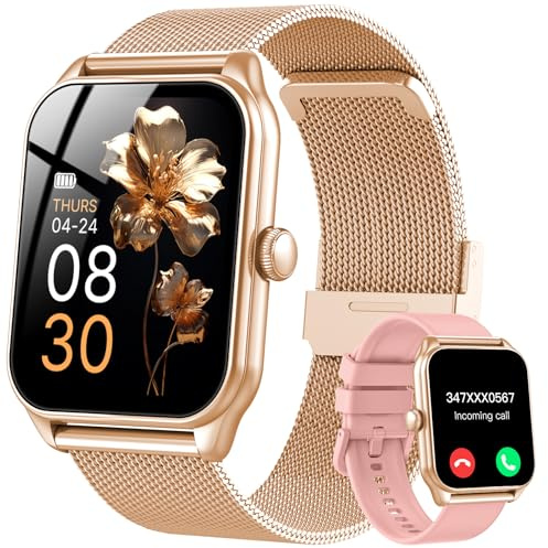 Smartwatch Donna, 1,83 HD Orologio Smartwatch Donna con Chiamate Bluetooth, 120+ Modalità Sport, Monitoraggio Salute 24/7, Impermeabile IP68, Fitness Tracker Compatibile con Android e iOS, Oro rosa