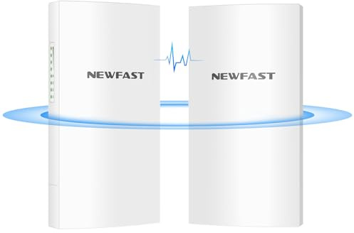 NEWFAST Outdoor CPE,300Mbps Neuester Outdoor WLAN Bridge Für Bauernhof | WLAN Bridge mit 11dBi Antenne,5.8G 3KM Getriebe stabil,48V POE Power,Wasserdicht,Supports Bridge/AP/Repeater/Routing Modus