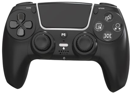 RINGO Wireless Gaming Controller for PS5, Hall Effect Joystick Anti-Drift, 6-Axis Gyro Motion Sensor, Dual Vibration Bluetooth Gamepad with Turbo and Touchpad - Compatible with PS5/PC (White)
