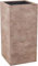 VIVANNO Pflanzkübel Blumenkübel aus Fiberglas Block 80 cm, Beige gestreift
