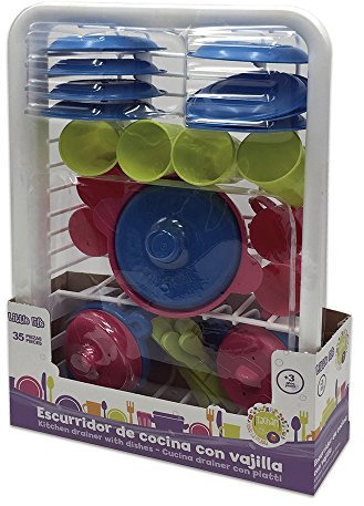 Tachan- Escurridor grande, 35 piezas, Color verde y amarillo (CPA Toy Group Trading S.L. 55B/55V) , color/modelo surtido