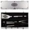 Grillkoffer 3-teilig Grillbesteck Edelstahl Grill Set mit Gravur - Wappen