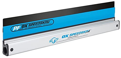 OX Speedskim Plaster Skimming Finishing Rule - PF600mm I Plastic Flexible Blade & Extruded Aluminium Handle