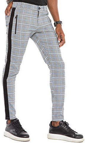Cipo & Baxx Herren Fashion Hose | Destroyed, Ripped & Used Look Denim mit Ziernähten | Fashion & Biker Style