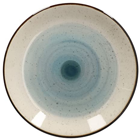 Van Well Kuchenteller Nova I Ø21cm I blau I Unikate I Servierplatte rund I Essteller klein I Tafel-Geschirr I Gastro-Bedarf I Brunch & Buffet I Strudel