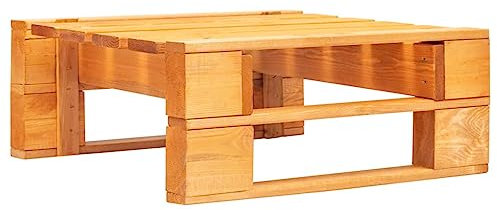 vidaXL Holz Gartenhocker für den Innen- und Außenbereich Fußbank Sitzhocker Couchtisch Palettenmöbel Gartenmöbel Palettenhocker Hocker Honigbraun