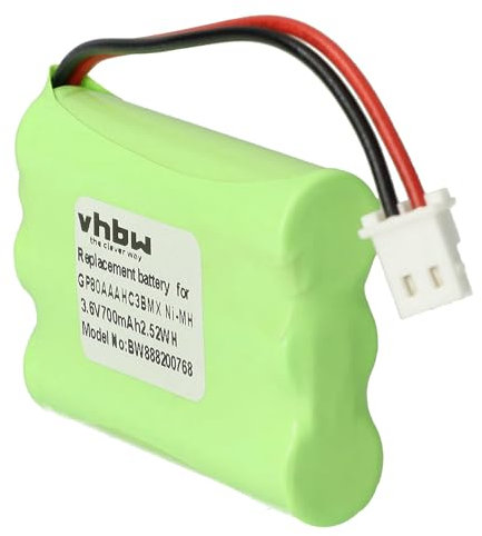 vhbw Akku kompatibel mit Motorola MBP481, MBP482, MBP483 Babyphone Babytalker (700 mAh, 3,6 V, NiMH)