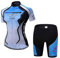Sommer-Radtrikot-Set für Damen, Fahrradbekleidung, Mountainbike, Uniform, Rennradbekleidung, blau, Large