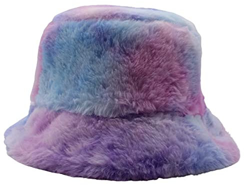 Cherry-on-Top Flauschiger Fischerhut. Gr. One size, regenbogenfarben