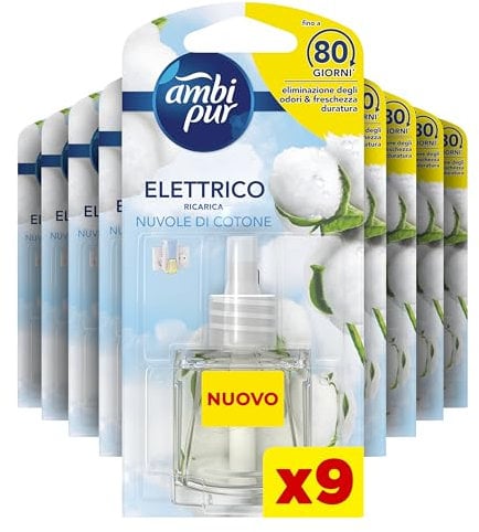 Ambi Pur Nuvole Di Cotone Ricarica Deodorante Per Ambienti Con Diffusore Elettrico 20ml