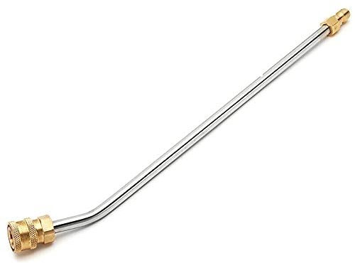 Rallonge de lance de pulvérisation, Riloer 5000 PSI 35cm Lance de baguette d'extension coudée en acier inoxydable pour nettoyeur haute pression, outil de nettoyage de lave-auto, Plier la tige à 30°