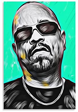 XXJDSK Poster Kunstdrucke Ice-T Rapper Art Classic Retro dekorative Malerei für Zuhause Schlafzimmer Wohnzimmer Dekor 60X90cm Kein Rahmen