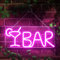 SOLIDEE Großes Bar Neon Schild für Zimmer Deko LED Neon Sign mit Einstellbarem Helligkeitsschalter Dekoratives Neon für Bar Club Spielzimmer Party Festival Stromversorgung über USB(rosa)