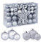 Weihnachtskugeln,106 Weihnachtskugeln Kunststoff,Christbaumkugeln für Weihnachtsbaumschmuck&Christbaumschmuck,Weihnachtsbaum Deko&ChristmasDecorations