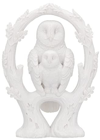 Nemesis Now Embrace Eule Figur, weiß, 10,9 cm