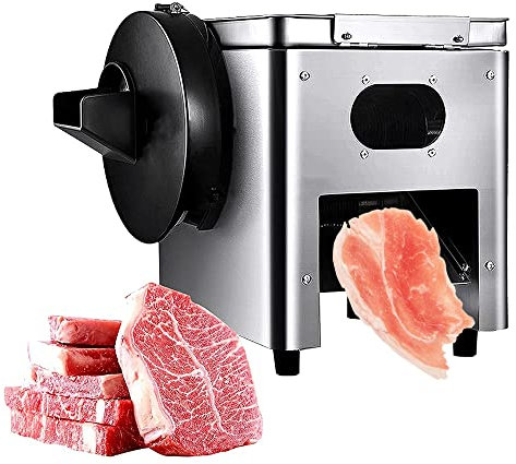 Samnuerly Rebanadas de Carne trituradas eléctricas para el hogar, Cortador de Verduras picadora de Carne eléctrica de 850 W, rebanadora de Carne automática de 150 KG/H