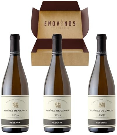 Vino Remirez de Ganuza Blanco Reserva 2020 - x3 Botellas de Vino Blanco Rioja x75 cl - Mejor Selección ENOVINOS