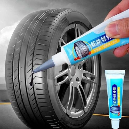 Generisch Rubber Tire Repair Glue, Reifenreparatur Kleber, Gummi Einstichabdichtmittel Kleber, Wasserfest Gummireifen-Reparaturkleber, Haftender Reifenkleber für Auto Motorrad Fahrrad (1PC)