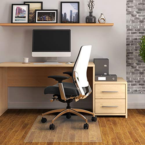 Floortex Bodenschutzmatte Cleartex advantagemat aus phthalatfreiem Vinyl, für Harte Böden, 115 x 134cm, rechteckig, transparent