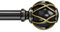 Curtain Poles,Top Thick Tube, Never Bend, Adjustable Single Drapery Pole 45 to 190 cm (17.7-75 inch), Black Curtain Poles for Windows 40 to 185 cm