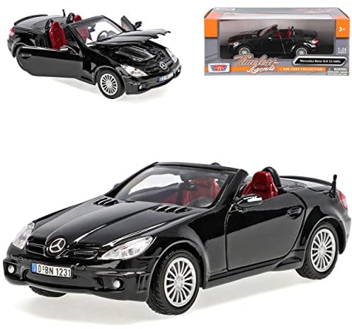 Generisch Mercedes-B SLK R171 2004-2011 55 AMG Schwarz Cabrio 1/24 Motormax Modellauto Modell Auto