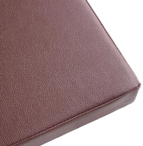 Rr tianshi Sitzkissen für Außenbereich, wasserdicht, PU-Leder, Stuhlkissen für Garten, Büro, Esszimmer, Küche (50 x 50 x 5 cm, Kaffee)