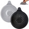 2 Pack Hair Catcher for Shower Drain with Strong Suction Cup, Silicone Sink Strainer Protector Shower Drain Cover Hair Stopper Trap Sink Filter for Bathroom Bathtub Kitchen Sink (Black + Grey)