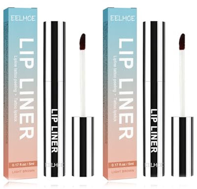 Bisienya Detachable Lip Liner,Tattoo Lip Liner Stain Peel Off Lip Liner,Waterproof Non-smudgeOutline the Lip Shape Plumping Plumps Up Lip Colour With Hyaluronic Acid&Vitamin E for All Skin Types(2Pcs)