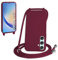 WenBaby Handykette für Samsung Galaxy A55 5G Hülle mit Band,Handyhülle mit Schnur zum Umhängen Silikon Seil Necklace Schutzhülle mit Kordel Tasche Case TPU Bumper für Galaxy A55 5G- Rot