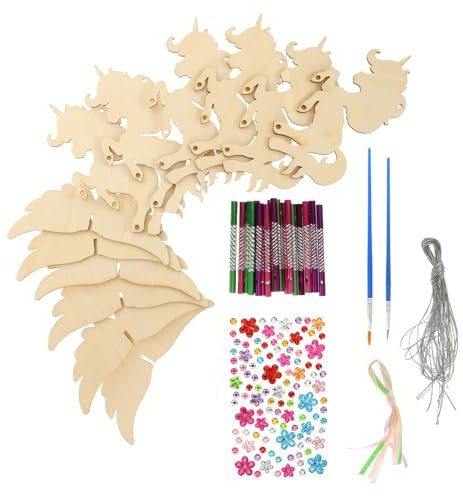 Toyvian 1satz Windspiel Aus Holz Unvollendete Tier-ausschnitte Bastelmaterial Für Einhörnern Und Klangstäben Für Kreative Dekorationen Im Garten Und Zuhause