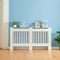 Panana Radiator Cover, Traditional Wood Grill Design MDF Wood Cabinet Radiator Covers, White (L-152cm Width)