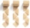 MORSUNBELA Chiffonband 3,8cm Schleifenband Geschenkband Chiffon Stoffband Hellbraun Dekoband Fransenband