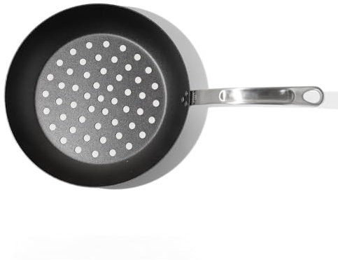 Made In Cookware - 12 Seasoned Carbon Steel Grill Frying Pan - (Like Cast Iron, but Better) - Professional Cookware - Crafted in Sweden