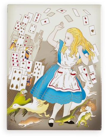 Art of Arora 2903 Alice in Wonderland Alice and Cards Ceramic Tile Picture Plaque Wall Art 20 x 15cm