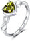 Qings Herz Peridot Geburtsstein August Ringe für Damen 925 Sterling Silber Verstellbarer Offener Unendlichkeits Hochzeit Ring mit Zirkonia Geburtstag Weihnachten Schmuck Geschenke für Mutter
