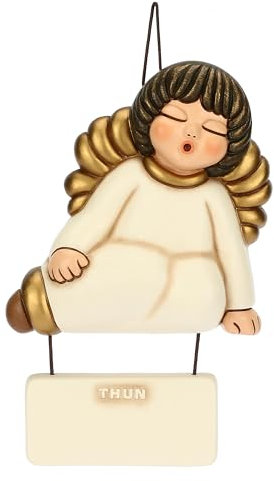 Thun Formella in ceramica angelo con targhetta personalizzabile Volami nel cuore