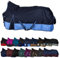 RL24 - Weidedecke High Neck Basicline 600D – Regendecke & Übergangsdecke – wasserdichte Outdoordecke mit Kreuzbegurtung – Pferdedecke in Blau/Babyblau – Größe 155cm (Nylonfutter)