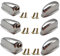 Snare Drum Lugs Single End Tom Drum Lugs mit Befestigungsschrauben 39mm Zwischen Löchern 6 Stück