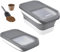 Druuzyl Conteneur à Croquettes pour Chien/Chat 10KG - Boîte de Stockage Pliable avec Cuillère et Tasse à Mesurer, Gris, Seau Hermétique pour Nourriture et Friandises Animaux