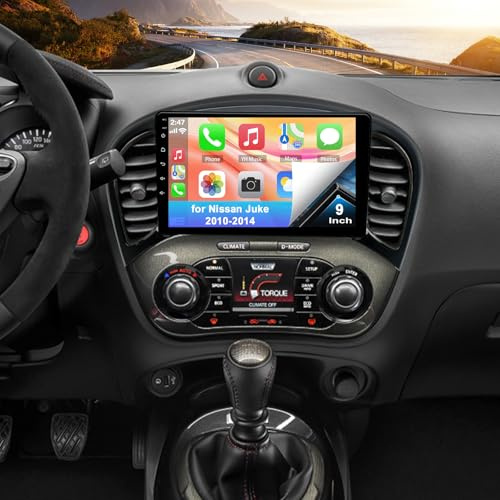 Android 13 Car Stereo for Nissan Juke 2010-2014 9 Inch Touch Screen Radio with Wireless Carplay Android Auto Double Din Stereo GPS Navigation WiFi Bluetooth SWC Backup Camera FM RDS Split Screen 2+32G
