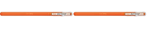 Pentel K110-V Mattehop Gel Ink Rollerball, 1.0mm Tip, Orange ink (Single Pen) (Pack of 2)