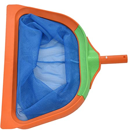 Masyrt Filet de skimmer de piscine lourd en eau profonde, outil de nettoyage de bassin Orange