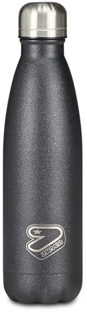 Seven Borraccia Termica, Nero, Shiny, 500 ml, Acciaio Inox, Bpa free, Tenuta Stagna, Mantenimento temperatura caldo 12h reddo 24h, Bambini, Ragazzi, Adulti, Scuola, Ufficio, Viaggio, Sport