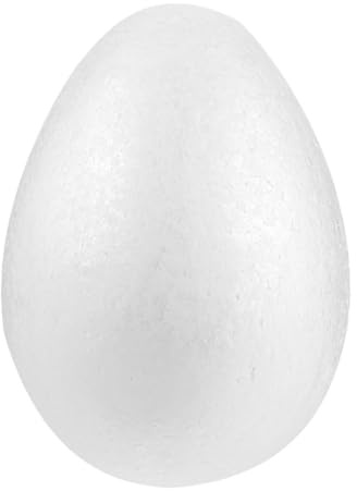 SEWOART Weiße Glatte Schaumstoffeier zum Bemalen und Dekorieren 20cm für Kreative Osterbastelei und Festliche Dekoration zu Ostern