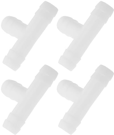 OFFIGAM Connettore Tubo Scarico Condensa per Condizionatore, Raccordo Tre Vie in Plastico Bianco Resistente alle Intemperie, 4 Pezzi per Unità Split in Hotel e Ospedali