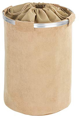 WENKO Wäschesammler Cordoba Beige - Wäschekorb Fassungsvermögen: 68 l, Polyester, 40 x 54 x 40 cm, Beige