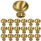 Probrico 20 Pack Solid Round Cabinet Door Knob Polished Brass Kitchen Cabient Knobs Dresser Handle Wardrobe Pulls Diameter 30mm