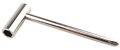 Futheda Guitars Halsspannstab und Schraubendreher für Gitarrenbauer, silberfarben