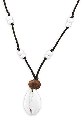 Island Piercings Halskette mit Kauri Muschel grössenverstellbar N314