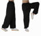 Tai Chi Kleidung Damen，Frau Und Männer Tai Chi Hosen Bambus Hanf Wu Shu Kung Fu Kleidung Weiche Bequeme Atmungsaktive Yoga-Ausrüstung Kampfkunst Zen Meditation Traditionelle Wing Chun Uniform,Black-L